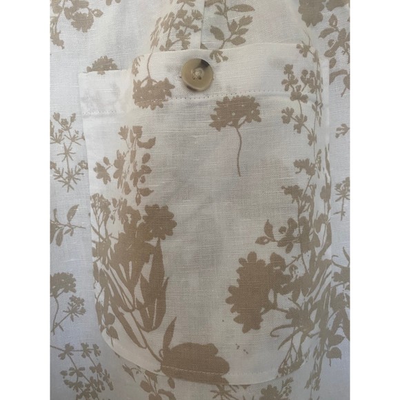 Liz Claiborne Linen & Cotton mix media casual floral pants pullon flat front 2XL - Picture 7 of 8